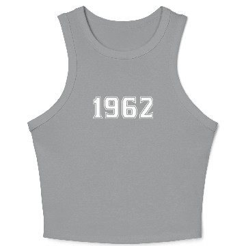 Discover 1962 Year In White Crop Tank Top
