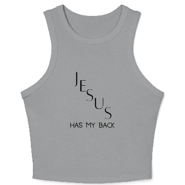 Discover Jesus Has My Back Crop Tank Top