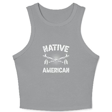 Discover Native American Axe Retro Chief Crop Tank Top