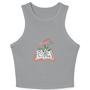 Discover Flowers Growing From Book Crop Tank Top