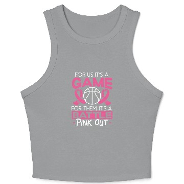 Discover For Us It's A Game For Them It's A Battle Pink Out Crop Tank Top