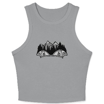 Discover forest camper outdoor live Crop Tank Top