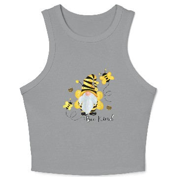 Discover Be Kind Gnome And Bee Hippy Gnome Lover Crop Tank Top