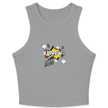 Discover Kappow Bullets Gun Explosion Big bang Aesthetic Crop Tank Top
