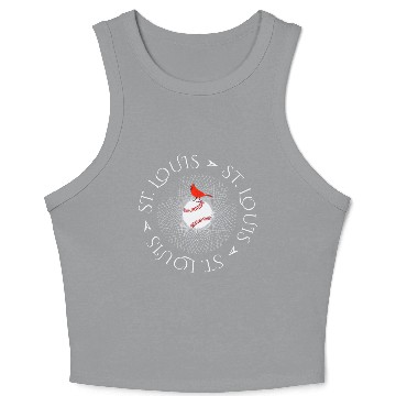 Discover Saint Louis Red Cardinal Circle Font 2019 Crop Tank Top