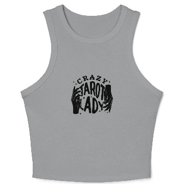 Discover Divination Crazy Tarot Lady Crystal Ball Tarot Crop Tank Top