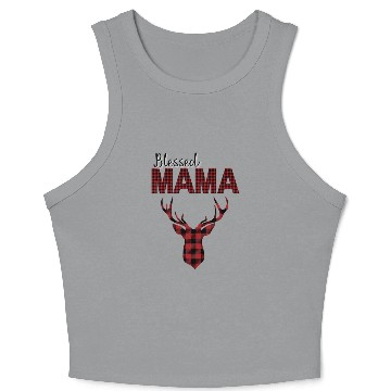 Discover Blessed Mama. Crop Tank Top