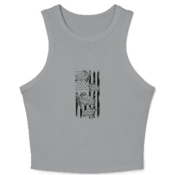 Discover Sea Turtle US Flag Turtles American Flag Turtle Crop Tank Top