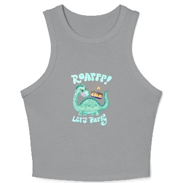 Discover Dinosaur. Happy Birthday Crop Tank Top