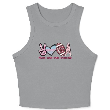 Discover Peace Love Cure Drillers Crop Tank Top