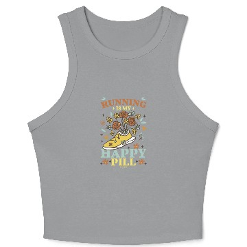 Discover Run jogging sport race training gift Crop Tank Top