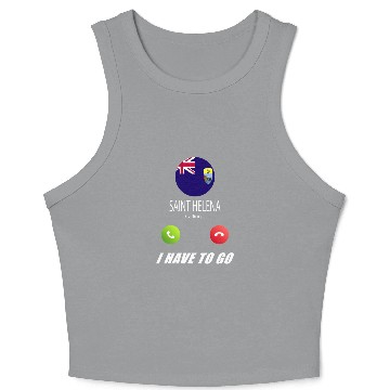 Discover SAINT HELENA is calling Is calling Flag Saying Crop Tank Top