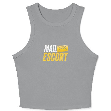 Discover Mail Escort Postal Worker Mailman Postman Crop Tank Top