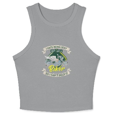 Discover Biker Chopper Racing Two-Wheeler Crop Tank Top