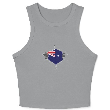 Discover australia flag proud Crop Tank Top