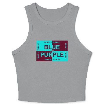 Discover Blue and Purple Design Crop Tank Top