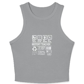 Discover History Teacher Crop Tank Top - Multitasking Job Gift It