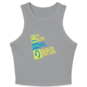 Discover Daily Repeat Hiking Mountains Crop Tank Top