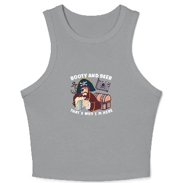 Discover Beer Lover Pirate Pirate Ship Pirate Captain Crop Tank Top