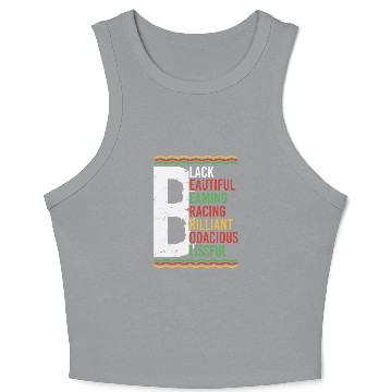 Discover Black Beautiful Beaming Bracing Brilliant Crop Tank Top