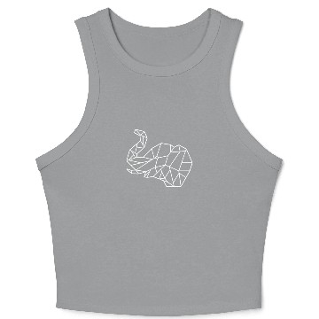 Discover elephant low poly Crop Tank Top