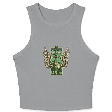 Discover Rock And Roll Music Guitar Crop Tank Top