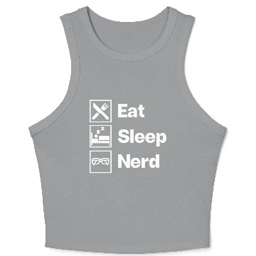 Discover Eat Sleep Nerd Crop Tank Top