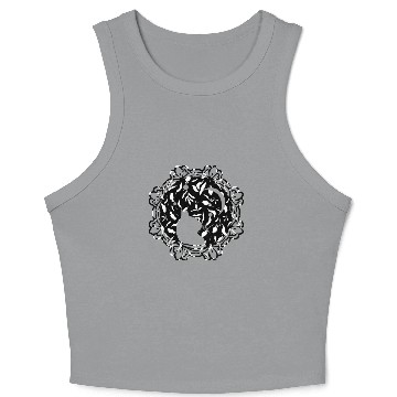 Discover Cat Moon Crop Tank Top