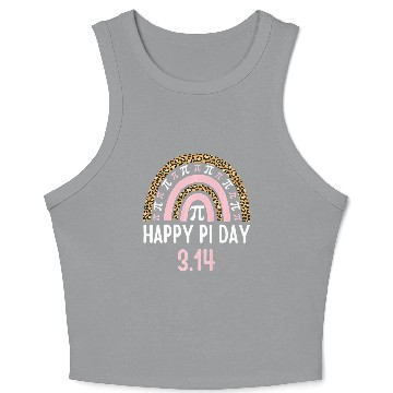 Discover Happy Pi Day Mathematics Math Teacher Gift Leopard Crop Tank Top