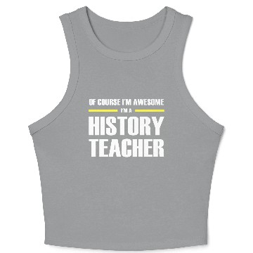 Discover Awesome History Teacher Premium Crop Tank Top