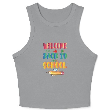 Discover Welcome Back To School Crop Tank Top