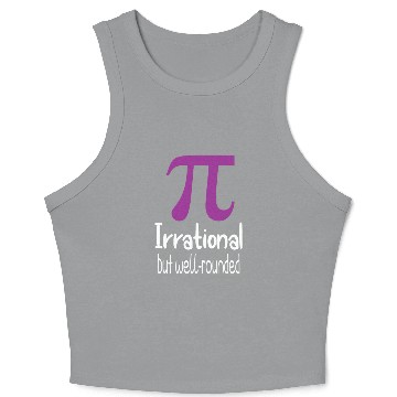 Discover Womens Purple Pi Irrational but Well Rounded Pi Crop Tank Top