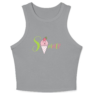 Discover Summer ice cream Crop Tank Top