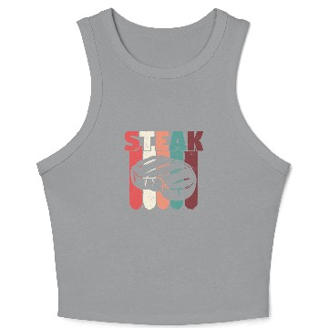 Discover Steak Vintage Distressed Colors Crop Tank Top