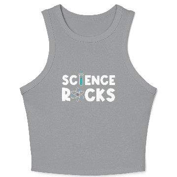 Discover Science Rocks Scientist Chemistry Physics Funny Crop Tank Top