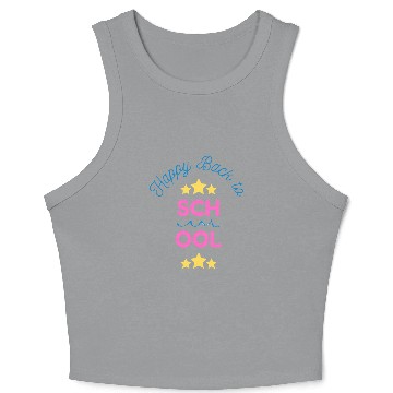 Discover Happy Back To School Crop Tank Top