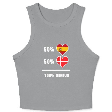 Discover Denmark and Spain Genius / gift Crop Tank Top