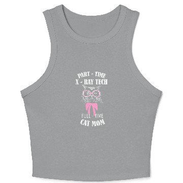 Discover Cat Lover Full Time Cat Mom Crop Tank Top