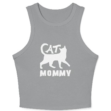 Discover Cat Mommy Cat Lover Crop Tank Top