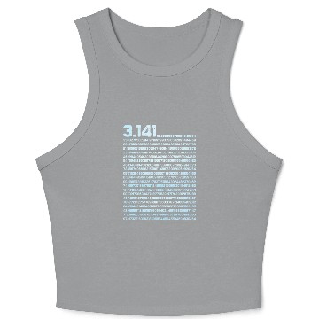 Discover 3.14 Pi Math Teacher Physics Irrational Number Crop Tank Top
