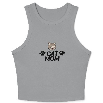 Discover Cat Mom Funny design Classic Crop Tank Top