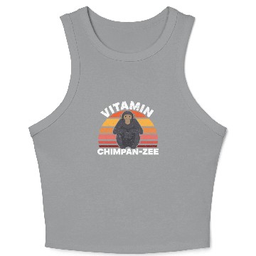 Discover Vitamin Chimpanzee Monkey Animal Zookeeper Crop Tank Top