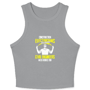 Discover Electrician Electrical Engineer Lineman Crop Tank Top