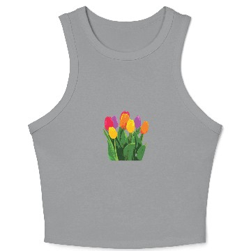 Discover Tulip Garden Gardening Crop Tank Top