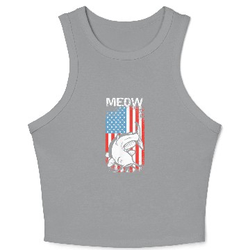 Discover Catfishing American Flag Crop Tank Top