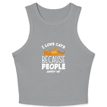 Discover I Love Cats Crop Tank Top