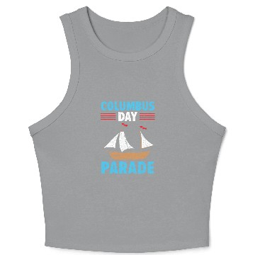 Discover Columbus Day Parade Christopher Columbus Navigator Crop Tank Top