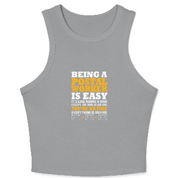 Discover Being A Postal Worker Is Easy Funny Mailman Crop Tank Top