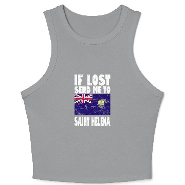 Discover SAINT HELENA Flag Saying Crop Tank Top