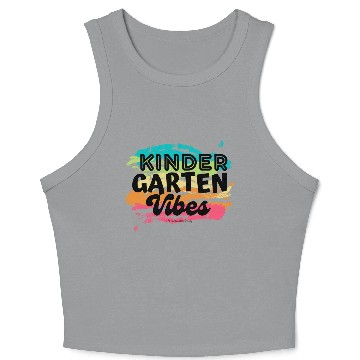 Discover Kindergarten Vibes (Bright) Crop Tank Top
